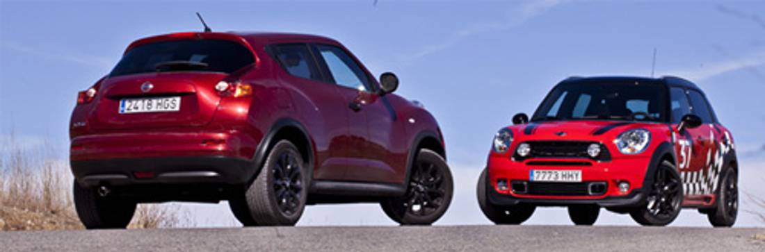 Comparativa: Mini Countryman Cooper S vs Nissan Juke 1